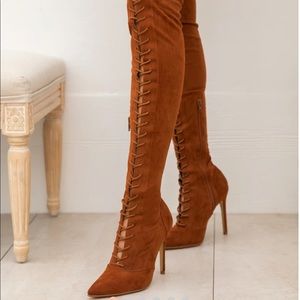 Over The Knee Lace Up Boots.